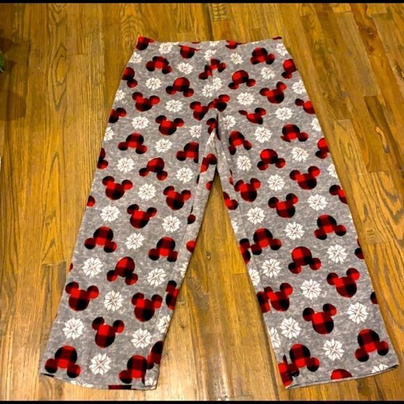 Mickey head plaid snowflake pattern lounge pants. - Picture 2 of 7